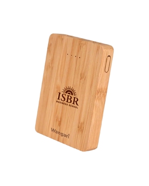 Aspen Mini 5000mAh Bamboo Power Bank-Natural Brown